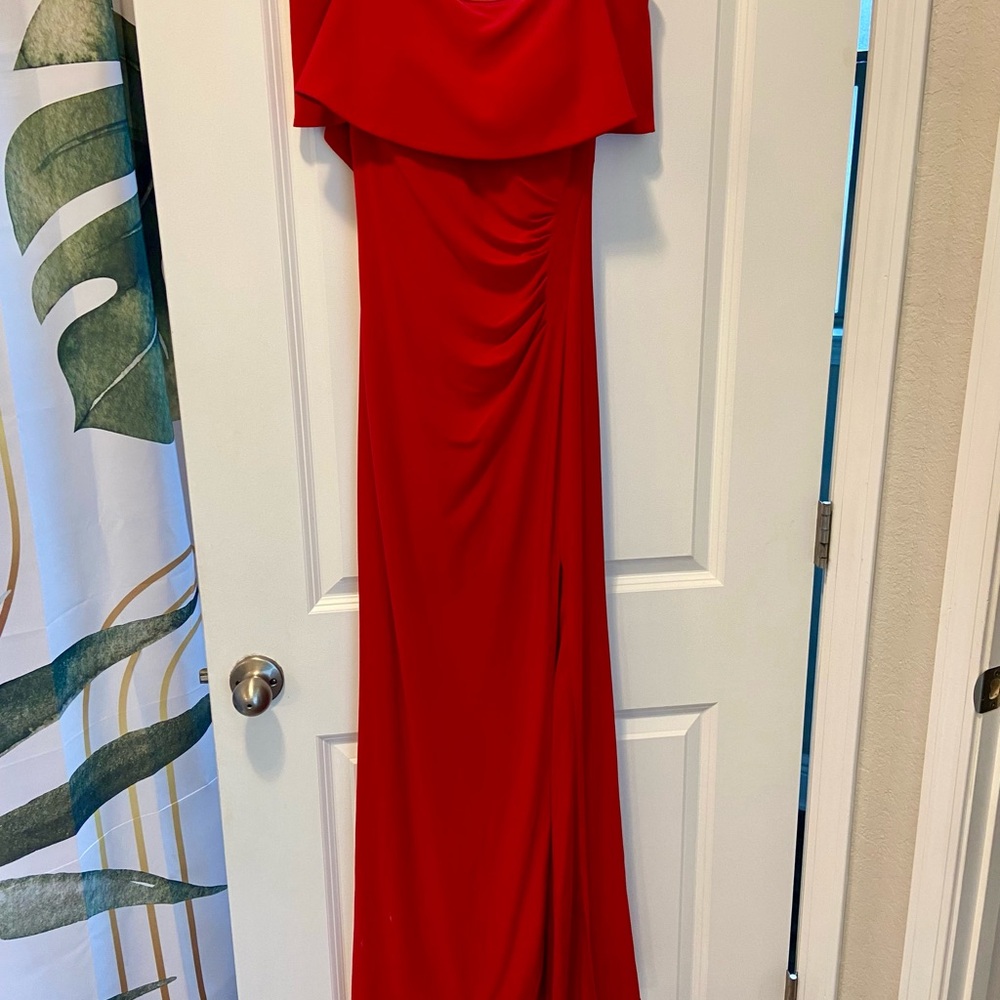 Xscape Red Asymmetrical Dress